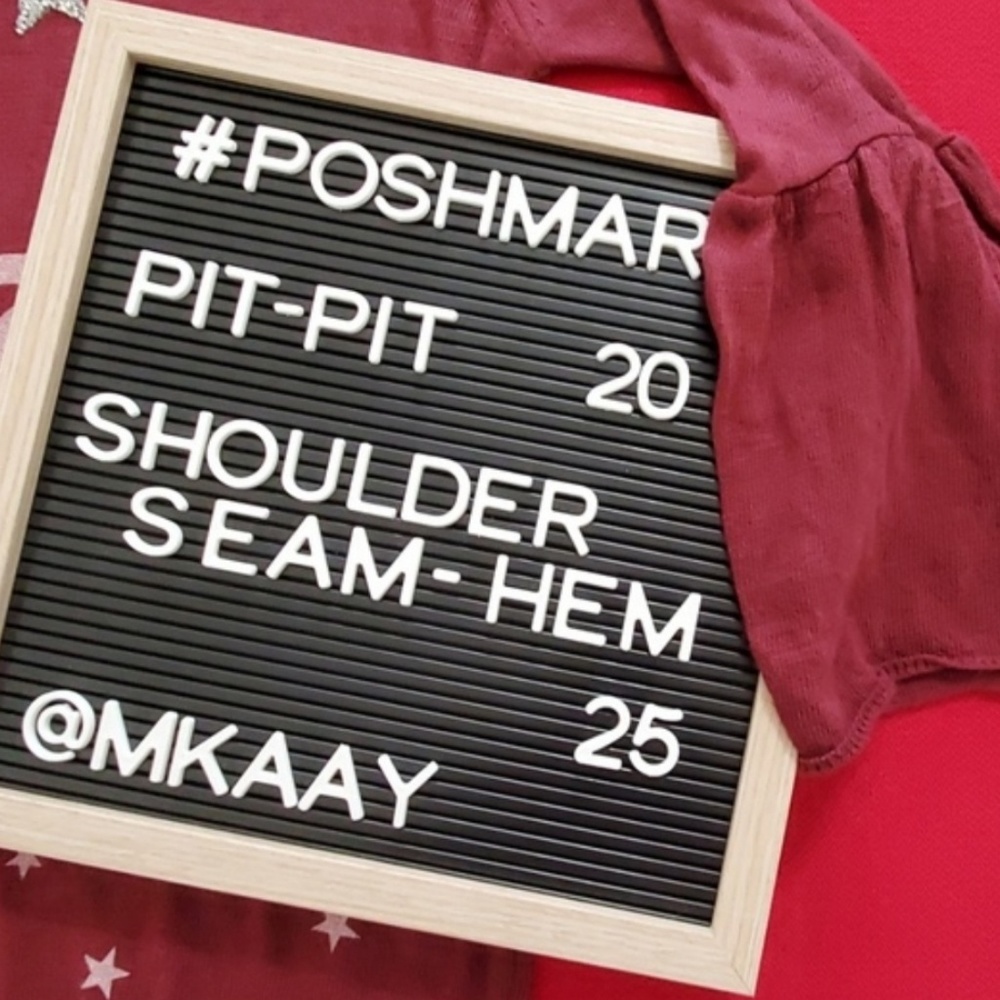 🚨🚨3/$25 SALE🚨🚨•ONLY 1 LEFT!•Burgundy sweater w/star motif•NWT - Picture 8 of 10